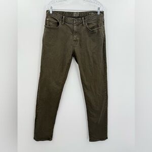 Todd Snyder Men’s 5 Pocket Slim Fit Stretch Cotton Jeans Dark‎ Green Size 32x34